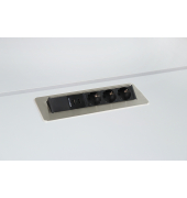 Steckdosenl. 3xStrom, 2xUSB, mit Fr&auml;sung