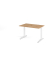 Schreibtisch VXB, manuell h&ouml;henverstellbar, 85cm (H), 120x80cm (BxT), asteiche / wei&szlig;