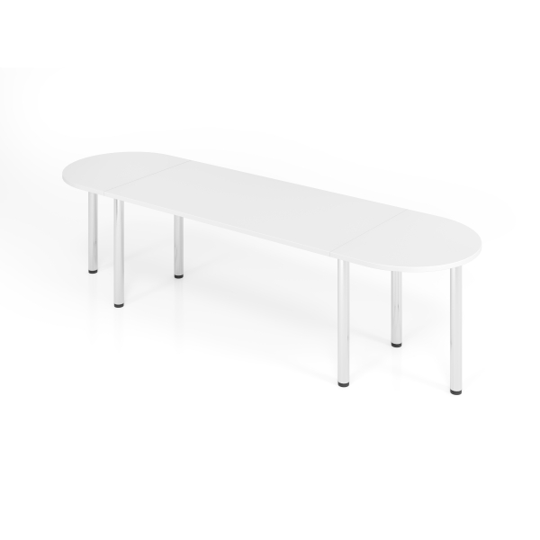 4032062191507 - Konferenztisch VSETK manuell höhenverstellbar 74cm (H) 280x80cm (BxT) Weiß   chrom 4032062191507 Hammerbacher