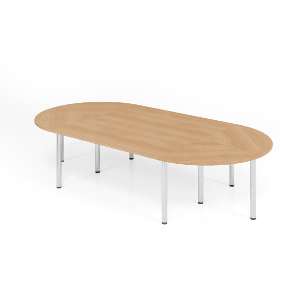 4032062191514 - Konferenztisch VSETK manuell höhenverstellbar 74cm (H) 320x160cm (BxT) Eiche   chrom 4032062191514 Hammerbacher