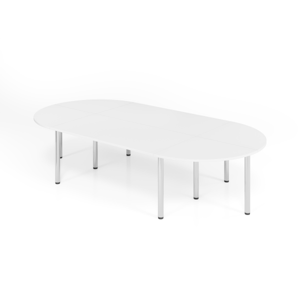 4032062191521 - Konferenztisch VSETK manuell höhenverstellbar 74cm (H) 320x160cm (BxT) Weiß   chrom 4032062191521 Hammerbacher