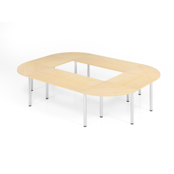 4032062191538 - Konferenztisch VSETK manuell höhenverstellbar 74cm (H) 329x240cm (BxT) ahorn   Chrom 4032062191538 Hammerbacher