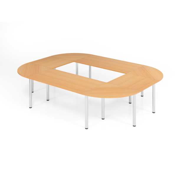 4032062191552 - Konferenztisch VSETK manuell höhenverstellbar 74cm (H) 329x240cm (BxT) buche   Chrom 4032062191552 Hammerbacher