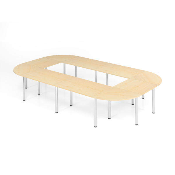 4032062191590 - Konferenztisch VSETK manuell höhenverstellbar 74cm (H) 400x240cm (BxT) ahorn   Chrom 4032062191590 Hammerbacher