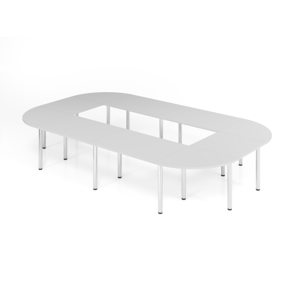 4032062191606 - Konferenztisch VSETK manuell höhenverstellbar 74cm (H) 400x240cm (BxT) Grau   chrom 4032062191606 Hammerbacher