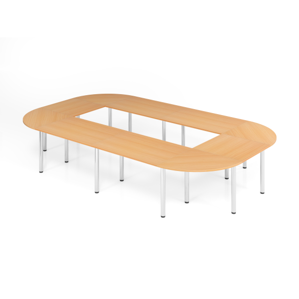 4032062191613 - Konferenztisch VSETK manuell höhenverstellbar 74cm (H) 400x240cm (BxT) buche   Chrom 4032062191613 Hammerbacher