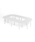 Konferenztisch K-Serie, manuell h&ouml;henverstellbar 74cm (H), 400x240cm (BxT), 10 Personen, 4x rechteckig, 2x quadratisch, 4x Viert