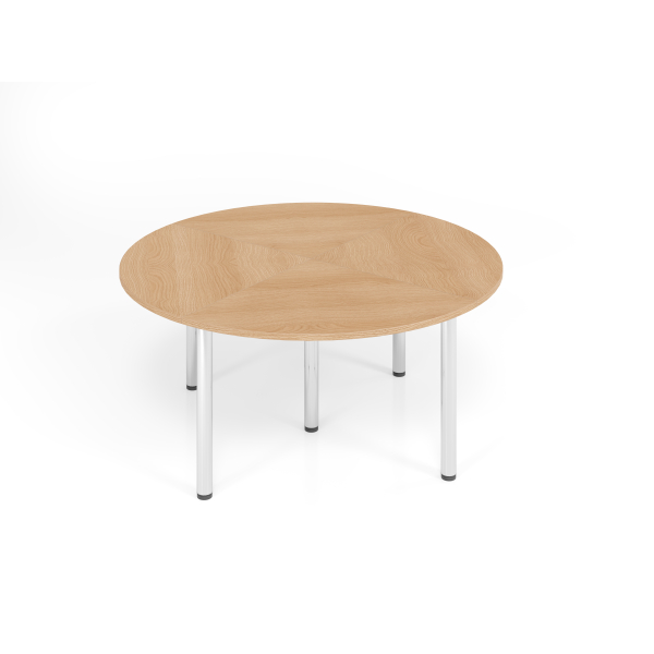 4032062191934 - Konferenztisch VSETK manuell höhenverstellbar 74cm (H) 160x160cm (BxT) Eiche   chrom 4032062191934 Hammerbacher