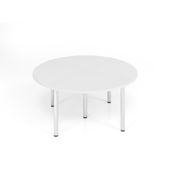 4032062191958 - Konferenztisch VSETK manuell höhenverstellbar 74cm (H) 160x160cm (BxT) Weiß   chrom 4032062191958 Hammerbacher