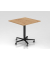 Sitz-Steh-Schreibtisch VST, mechanisch h&ouml;henverstellbar, 80x80cm (BxT), asteiche / schwarz