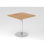 Besprechungstisch STF, 74,5cm (H), 80x80cm (BxT), quadratisch, asteiche / chrom