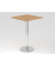 Stehtisch VSTH 111,6cm (H), 80x80cm (BxT), quadratisch, asteiche / chrom