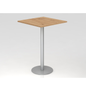 Stehtisch VSTH 111,6cm (H), 80x80cm (BxT), quadratisch, asteiche / silber