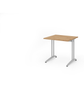 Schreibtisch VBS, 74cm (H), Asteiche / silber