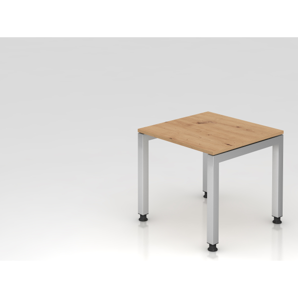 4032062192702 - Schreibtisch VJS manuell höhenverstellbar 76cm (H) 80x80cm (BxT) Asteiche   silber 4032062192702 Hammerbacher