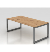 Schreibtisch VRS, manuell h&ouml;henverstellbar, 85cm (H), 200x100cm (BxT), asteiche / graphit