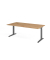 Schreibtisch VXB, manuell h&ouml;henverstellbar, 85cm (H), 200x100cm (BxT), asteiche / graphit