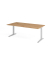 Schreibtisch VXB, manuell h&ouml;henverstellbar, 85cm (H), 200x100cm (BxT), asteiche / silber
