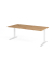 Schreibtisch VXB, manuell h&ouml;henverstellbar, 85cm (H), 200x100cm (BxT), asteiche / wei&szlig;