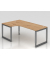Schreibtisch VRS, manuell h&ouml;henverstellbar, 85cm (H), 200x120cm (BxT), asteiche / graphit