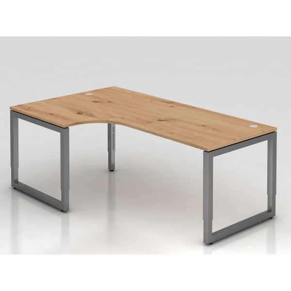 4032062193204 - Schreibtisch VRS manuell höhenverstellbar 85cm (H) 200x120cm (BxT) Asteiche   graphit 4032062193204 Hammerbacher