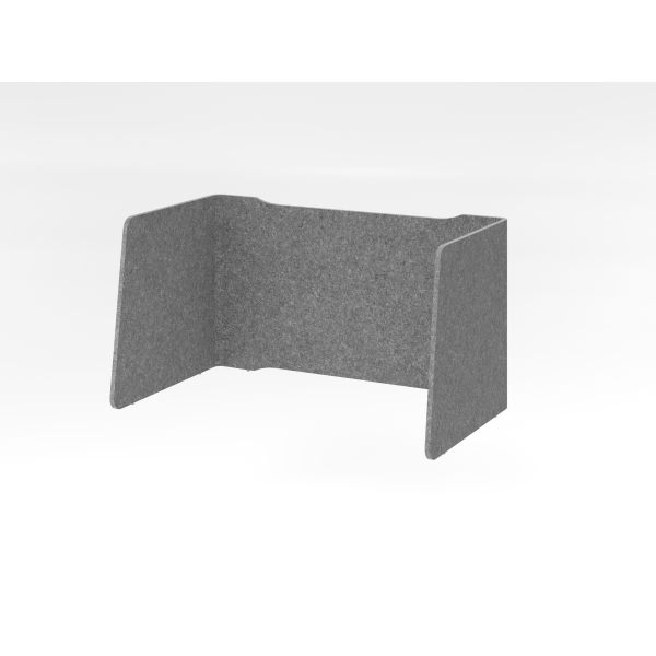 4032062193280 - Akustik-Trennwand für 1200 mm breite Schreibtische Schallabsorberklasse C Kabelführung B 1140 x T 650 x H 605 mm Schallschutzvlies grau-meliert