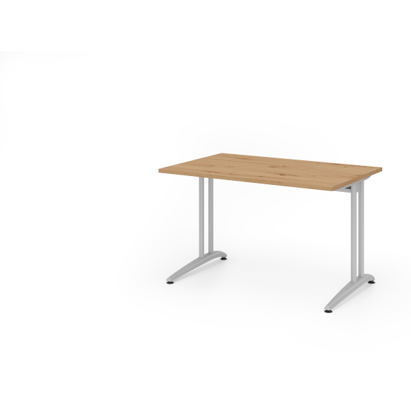 4032062193396 - Schreibtisch VBS 74cm (H) 120x80cm (BxT) Asteiche   silber 4032062193396 Hammerbacher