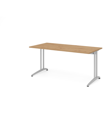 Schreibtisch VBS, 74cm (H), 160x80cm (BxT), asteiche / silber