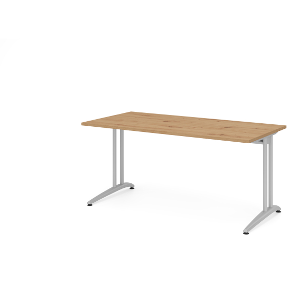4032062193402 - Schreibtisch VBS 74cm (H) 160x80cm (BxT) Asteiche   silber 4032062193402 Hammerbacher