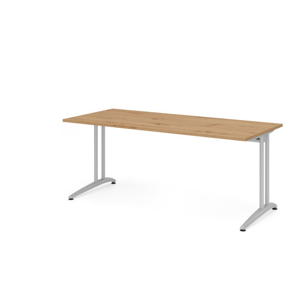 4032062193419 - Schreibtisch VBS 74cm (H) 180x80cm (BxT) Asteiche   silber 4032062193419 Hammerbacher