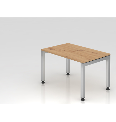 Schreibtisch U-Fu&szlig; eckig 120x80cm Asteiche