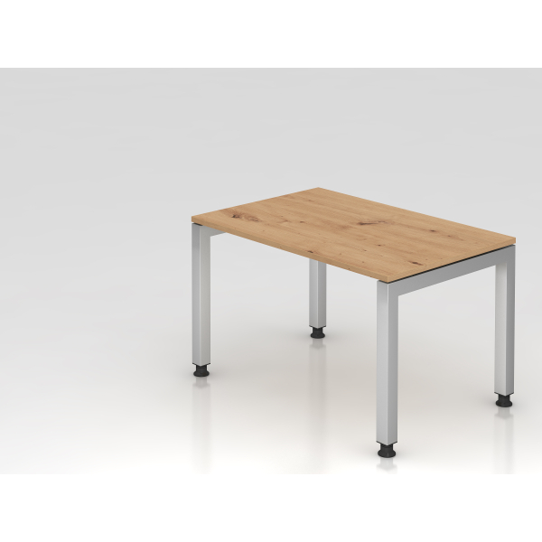 4032062193464 - Schreibtisch VJS manuell höhenverstellbar 76cm (H) 120x80cm (BxT) Asteiche   silber 4032062193464 Hammerbacher