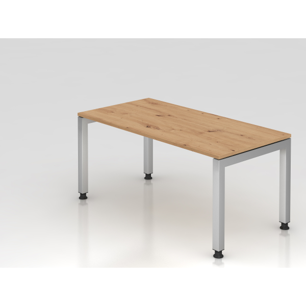 4032062193471 - Schreibtisch VJS manuell höhenverstellbar 76cm (H) 160x80cm (BxT) Asteiche   silber 4032062193471 Hammerbacher