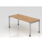 Schreibtisch U-Fu&szlig; eckig 180x80cm Asteiche