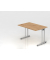 Schreibtisch VNS, 74cm (H), 120x80cm (BxT), asteiche / silber