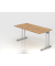 Schreibtisch VNS, 74cm (H), 160x80cm (BxT), asteiche / silber