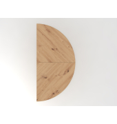 Anbautisch 2xViertelkreisSTF eckig Asteiche