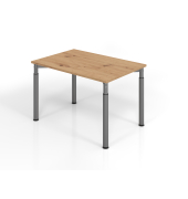 Schreibtisch VYS, manuell h&ouml;henverstellbar, 82cm (H), 120x80cm (BxT), asteiche / graphit