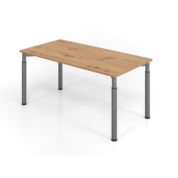 4032062193754 - Schreibtisch VYS manuell höhenverstellbar 82cm (H) 160x80cm (BxT) Asteiche   graphit 4032062193754 Hammerbacher
