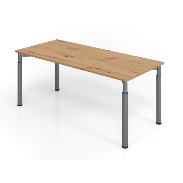 4032062193778 - Schreibtisch VYS manuell höhenverstellbar 82cm (H) 180x80cm (BxT) Asteiche   graphit 4032062193778 Hammerbacher