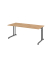 Schreibtisch VZS, manuell h&ouml;henverstellbar, 82cm (H), 180x80cm (BxT), asteiche / graphit