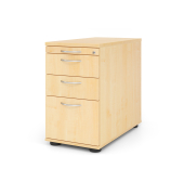 Standcontainer VSC40/3/3/BM VSC, ahorn, 3 Schubladen, 3-Schicht Spanplatten, melaminharzbeschichtet, abschlie&szlig;bar