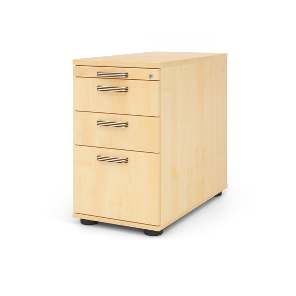 4032062194522 - Standcontainer TOPAS LINE 2 Schübe 1 Hängeregistraturauszug 1 Utensilienauszug abschließbar B 428 x T 800 x H 720-760 mm Ahorn-Dekor Ahorn-Dekor