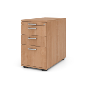 Standcontainer VSC40/N/N/CE VSC, Nussbaum, 3 Schubladen, Spanplatte, melaminbeschichtet, abschlie&szlig;bar