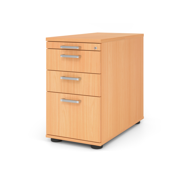 4032062194720 - Standcontainer TARVIS 1 Utensilienauszug abschließbar 2 Schübe 1 HR-Auszug B 428 x T 800 x H 720 mm Buche-Dekor