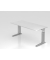 Schreibtisch VUS, manuell h&ouml;henverstellbar, 86cm (H), 180x80cm (BxT), wei&szlig; / silber