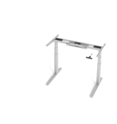 Sitz-Steh-Schreibtischgestell VXBHM VXBHM12G/SS, elektrisch h&ouml;henverstellbar, 65-129cm (H), C-Fu&szlig;-Gestell, silber
