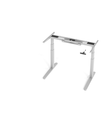 Schreibtischgestell VXBHM, elektrisch h&ouml;henverstellbar, 129cm (H), C-Fu&szlig;-Gestell, silber