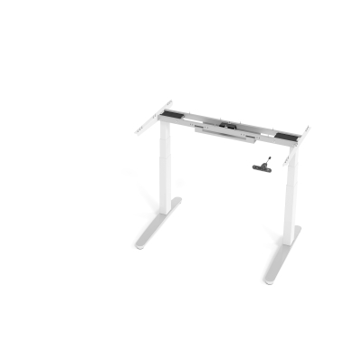 Sitz-Steh-Schreibtischgestell VXBHM VXBHM12G/WC, elektrisch h&ouml;henverstellbar, 65-129cm (H), C-Fu&szlig;-Gestell, wei&szlig;
