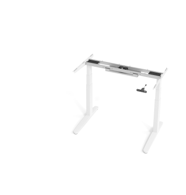 Schreibtischgestell VXBHM, elektrisch h&ouml;henverstellbar, 129cm (H), C-Fu&szlig;-Gestell, wei&szlig;